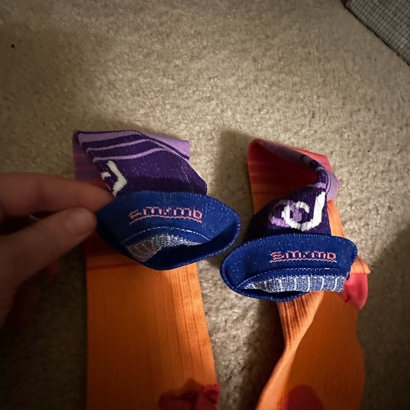 Vibrant Orange and Purple Pro Compression Calf Sleeves Florida Skies - Picture 4 of 8